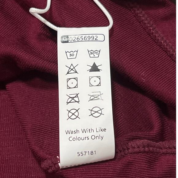 NWT Halara Softlyzero Long Sleeve Henley Top Size Large Red Maroon Scoop U Neck - Picture 8 of 10